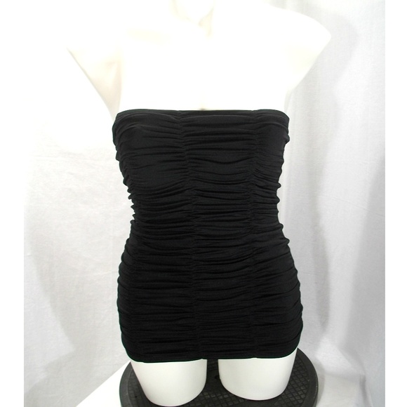 strapless swimdress